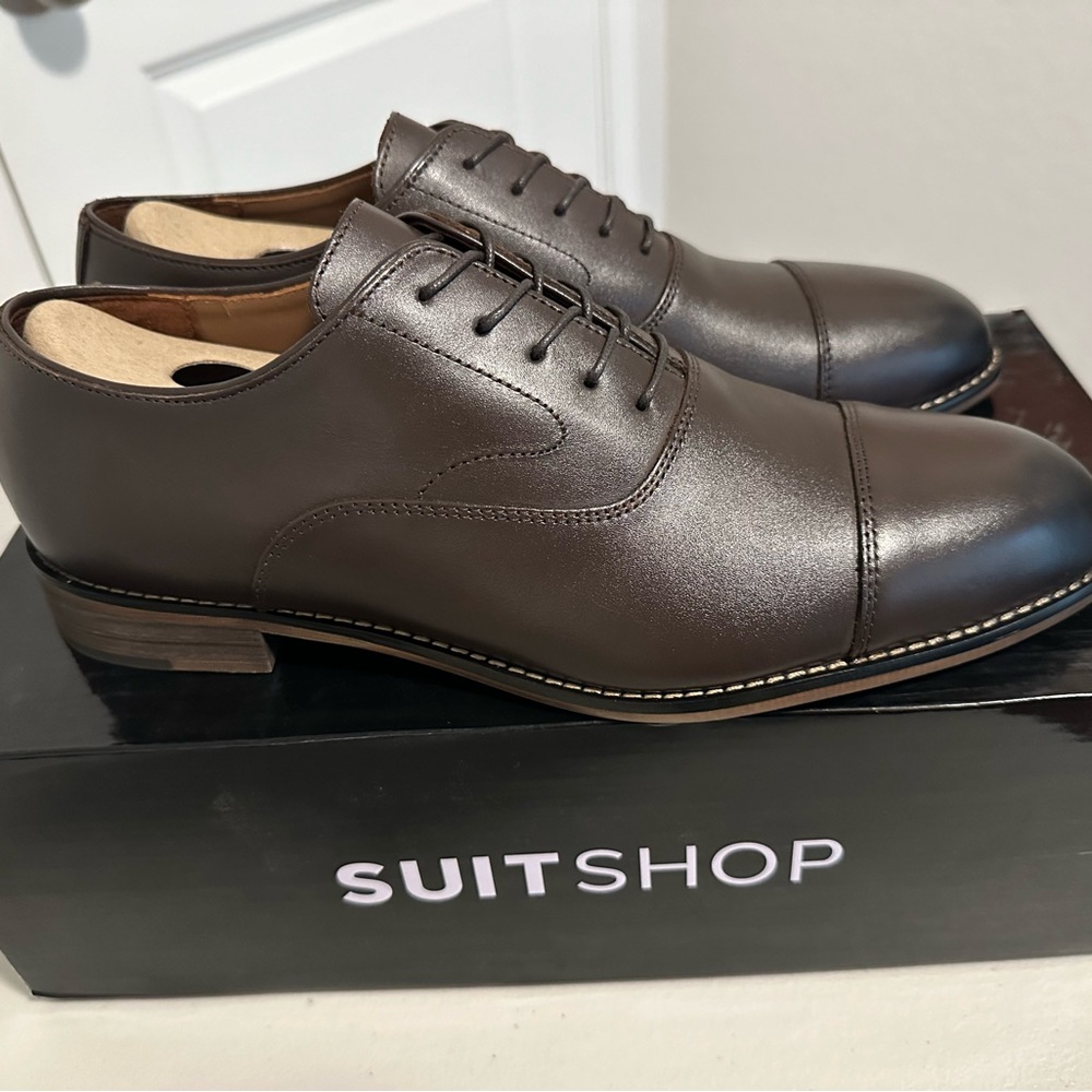 Men's Brown Leather Dress Shoes